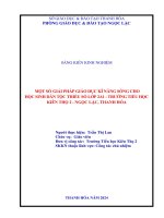 skkn cấp tỉnh một số giải pháp giáo dục kỹ năng sống cho học sinh dân tộc thiểu số lớp 2a1 trường tiểu học kiên thọ 2 ngọc lặc thanh hóa