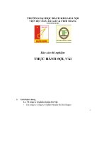 báo cáo thí nghiệm thực hành sợi vải