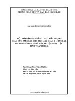 skkn cấp tỉnh một số giải pháp nâng cao chất lượng giáo dục âm nhạc cho trẻ mẫu giáo 3 4 tuổi a2 trường mầm non mỹ tân huyện ngọc lặc tỉnh thanh hóa