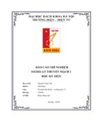 báo cáo thí nghiệm ee2021 lý thuyết mạch 1 học kỳ 2023