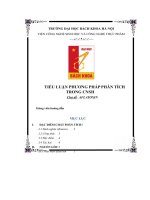 tiểu luận phương pháp phân tích trong cnsh chủ đề aflatoxin