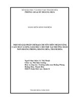 skkn cấp tỉnh một số giải pháp chỉ đạo chuyên môn nhằm nâng cao chất lượng giáo dục tại trường mầm non hoằng phong