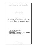 skkn cấp tỉnh áp dụng một số phương pháp kỹ thuật dạy học tích cực trong việc giảng dạy môn tin học lớp 10
