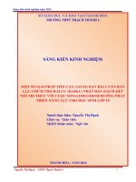 skkn cấp tỉnh một số giải pháp tiếp cận giảng dạy bài 2 văn bản 1 2 3 chùm thơ hai cư haiku nhật bản sách kết nối tri thức với cuộc sống theo định hướng phát triển năng lực cho học sinh lớp 10