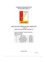 bài tập lớn thiết kế hệ thống số thiết kế mạch đồng hồ điện tử