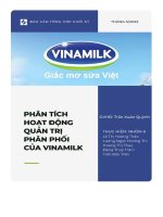 báo cáo về quản trị phân phối phân tích hoạt động quản trị phân phối của vinamilk