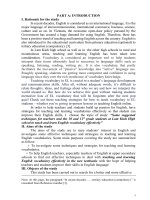 skkn cấp tỉnh some suggested techniques for teachers and 10 11th grrade students at lam kinh high school to teach and learn english vocabulary effectively