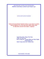 skkn cấp tỉnh một số giải pháp nâng cao chất lượng sinh hoạt tổ chuyên môn nhà trẻ trường mầm non phúc thịnh