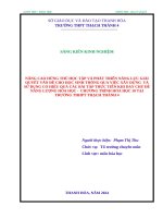 skkn cấp tỉnh nâng cao hứng thú học tập và phát triển năng lực giải quyết vấn đề cho học sinh thông qua việc xây dựng và sử dụng có hiệu quả các bài tập thực tiễn khi dạy chủ đề năng lượng hóa học chương trình hóa học 10