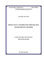 phòng ngừa tội hiếp dâm trên địa bàn thành phố hồ chí minh