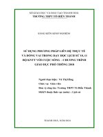 skkn cấp tỉnh sử dụng phương pháp liên hệ thực tế và đóng vai trong dạy học lịch sử 10 11 bộ kết nối tri thức với cuộc sống chương trình giáo dục phổ thông 2018