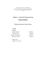 object oriented programming project report collecting vietnam tourism data