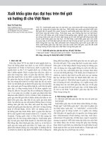 XUẤT KHẨU GIÁO DỤC ĐẠI HỌC TRÊN THẾ GIỚI VÀ HƯỚNG ĐI CHO VIỆT NAM