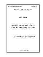 Đạo đức công chức cấp xã vùng Bắc Trung Bộ Việt Nam
