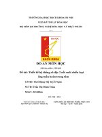 đồ án môn học thiết kế hệ thống cô đặc 2 nồi xuôi chiều loại ống tuần hoàn trung tâm