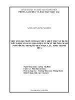 skkn cấp tỉnh một số giải pháp chỉ đạo thực hiện việc sử dụng tiết kiệm năng lượng điện nước ở trường mầm non phùng minh huyện ngọc lặc tỉnh thanh hóa