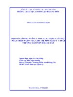 skkn cấp tỉnh một số giải pháp nâng cao chất lượng giáo dục phát triển ngôn ngữ cho trẻ mẫu giáo 5 6 tuổi trường mầm non hoằng cát