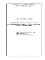 skkn cấp tỉnh phát triển năng lực năng lực vận dụng kiến thức vào thực tiễn cho học sinh lớp 12 thông qua dạy học bài thể tích khối đa diện