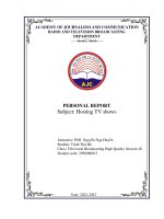 Báo cáo tiểu luận môn Dẫn chương trình truyền hình bằng tiếng Anh