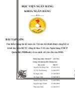 tìm hiểu thông tin kế toán các tài sản tài chính được công bố và trình bày trên bctc riêng lẻ theo vas của ngân hàng tmcp quân đội mbbank và so sánh với yêu cầu của ifrs