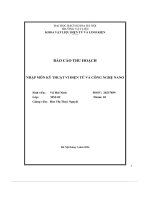 báo cáo thu hoạch nhập môn kỹ thuật vi điện tử và công nghệ nano