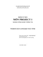 báo cáo môn project 1 ngành công nghệ thông tin website bán linh kiện máy tính