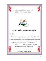 skkn cấp tỉnh sử dụng phương pháp dạy học theo dự án để dạy tiết 1 chủ đề 4 ý tưởng cơ hội kinh doanh và các năng lực cần thiết của người kinh doanh trong chương trình gdkt pl lớp 11