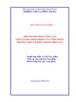 skkn cấp tỉnh một số giải pháp nâng cao chất lượng hoạt động của công đoàn trường thpt lê hồng phong hiện nay