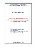 skkn cấp tỉnh một số giải pháp giúp học sinh lớp 4a1 trường tiểu học phúc thịnh làm tốt bài văn tả con vật