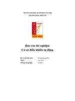 báo cáo thí nghiệm cơ sở điều khiển tự động