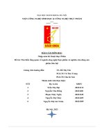 báo cáo môn học đề tài tìm hiểu tổng quan về ngành công nghệ thực phẩm và nghiên cứu dòng sản phẩm sữa bột