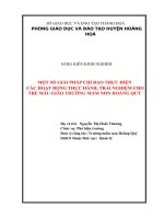 skkn cấp tỉnh một số giải pháp chỉ đạo thực hiện tổ chức các hoạt động thực hành trải nghiệm cho trẻ mẫu giáo trường mầm non hoằng quý huyện hoằng hóa tỉnh thanh hóa