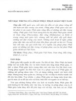 NÉ́T ĐẶC TRƯNG CỦA PHÁP PHỤC PHẬT GIÁO VIỆT NAM
