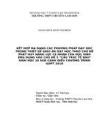 skkn cấp tỉnh kết hợp đa dạng các phương pháp dạy học trong thiết kế giáo án dạy học theo chủ đề phát huy năng lực cá nhân của học sinh ứng dụng vào chủ đề 5 cấu trúc tế bào