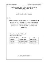 hoàn thiện kế toán lập và phân tích báo cáo tài chính tại công ty tnhh sxtm và dv song ân