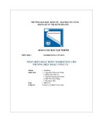 nhận diện hoạt động marketing cho thương hiệu hoặc công ty con cưng