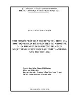 skkn cấp tỉnh một số giải pháp giúp trẻ hứng thú tham gia hoạt động nhận biết phân biệt tại nhóm trẻ 24 36 tháng tuổi d1 trường mầm non ngọc trung huyện ngọc lặc tỉnh thanh hóa
