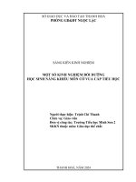 skkn cấp tỉnh một số kinh nghiệm bồi dưỡng học sinh năng khiếu môn cờ vua cấp tiểu học