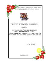 skkn cấp tỉnh developing 11th grade students oral presentation skill through project based learning a case at tô hiến thành upper secondary school
