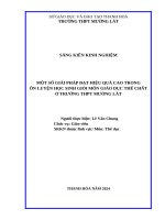 skkn cấp tỉnh một số giải pháp đạt hiệu quả cao trong ôn luyện học sinh giỏi môn giáo dục thể chất ở trường thpt mường lát