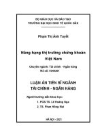 nâng hạng thị trường chứng khoán việt nam