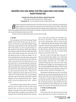 49 TẠP CHÍ KHÍ TƯỢNG THỦY VĂN SỐ THÁNG 03 - 2014 NGHIÊN CỨU  TRAO ĐỔI NGHIÊN CỨU XÁC ĐỊNH CHỈ TIÊU HẠN HÁN CHO VÙNG NAM TRUNG BỘ