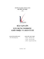 bài tập lớn xây dựng website giới thiệu và bán ô tô