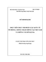 thực tiễn thực thi pháp luật quốc tế về phòng chống tham nhũng tại việt nam và những vấn đề đặt ra