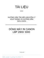 Tài liệu hướng dẫn sửa chữa máy in Canon LBP 2900 - Tìm hiểu hiểu nguyên lý hoạt động và sửa chữa tất cả các thành phần trong máy in Canon LBP 2900.