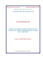 nghiên cứu mối quan hệ giữa sinh trưởng của rừng bần trắng với môi trường ven biển thừa thiên huế