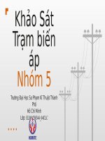Báo cáo máy điện - Khảo sát máy biến áp ở canteen trường Đại học Sư Phạm Kỹ Thuật Thành Phố Hồ Chí Minh - Báo cáo gồm hình ảnh và slide, không bao gồm videoElectrical machine report