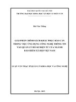 Luận văn thạc sĩ Quản lý khoa học và công nghệ: Giải pháp chính sách khắc phục rào cản trong việc ứng dụng công nghệ thông tin vào quản lý hồ sơ điện tử của ngành bảo hiểm xã hội Việt Nam