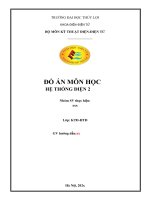 ĐỒ ÁN HỆ THỐNG ĐIỆN 2