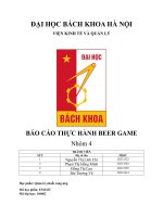 BÁO CÁO THỰC HÀNH BEER GAME